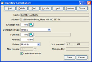 Repeating Contributions