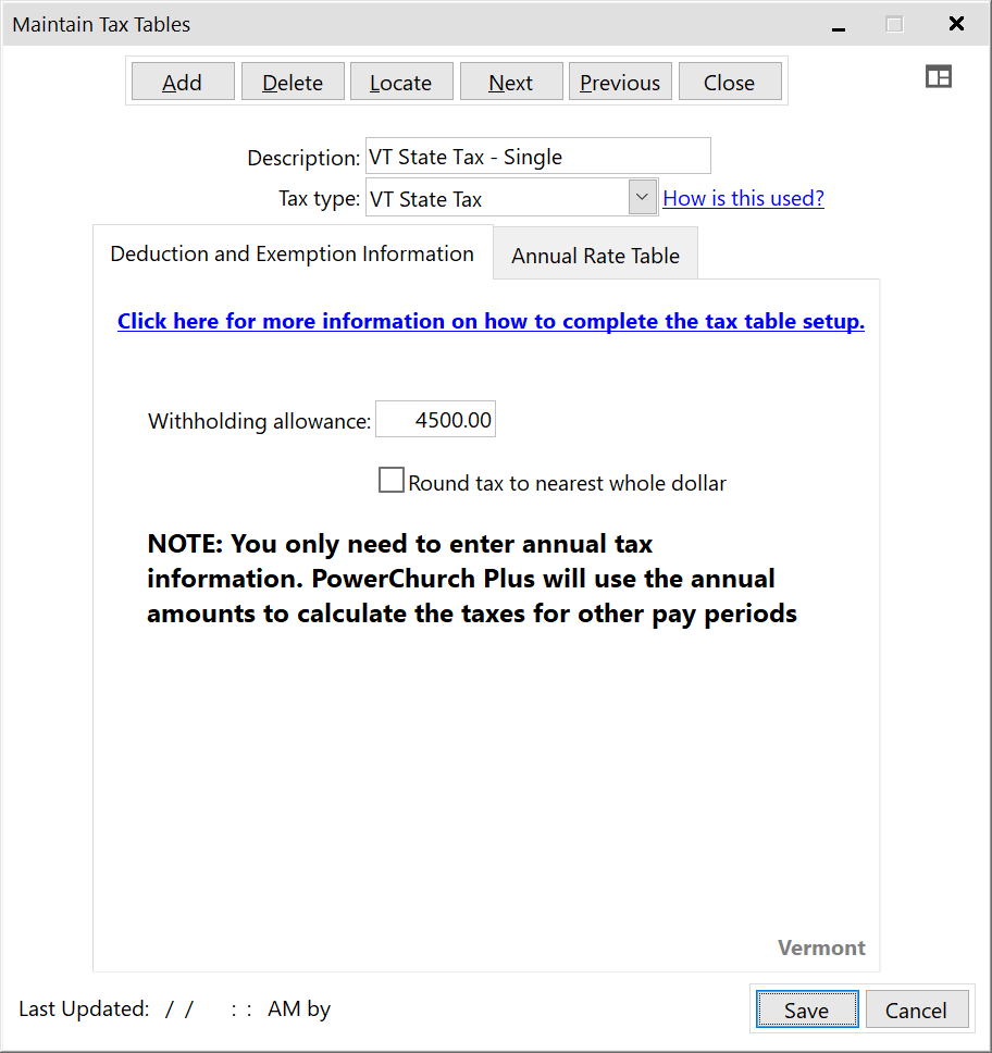 vermont income tax withholding