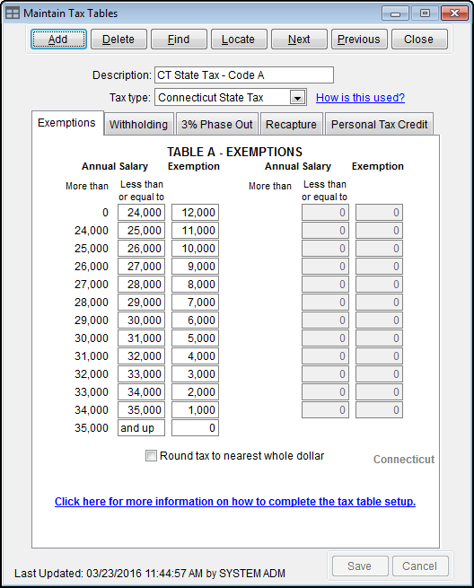 Connecticut Tax Withholding Tables Elcho Table